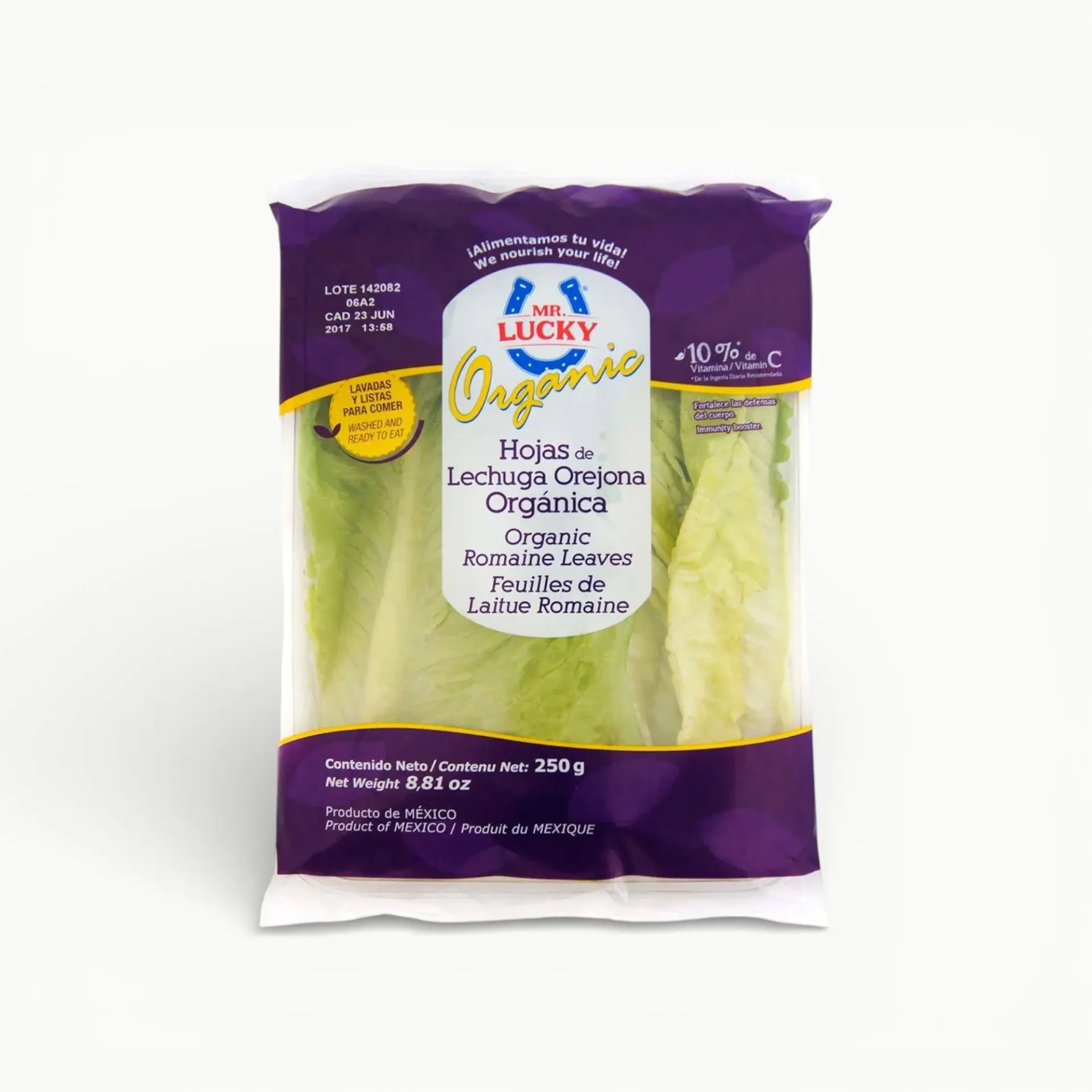 [GO018] HOJAS DE LECHUGA ORGANICA MR LUCKY 250 GMS